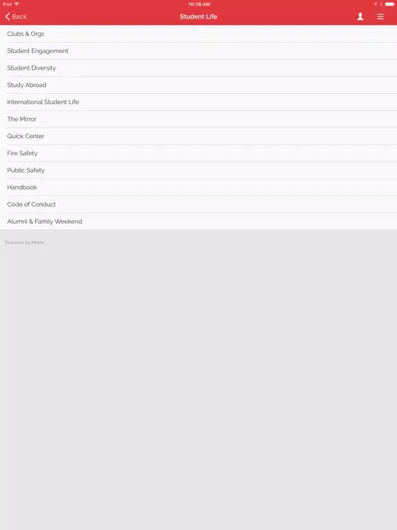 FairfieldU iPad  スクリーンショット