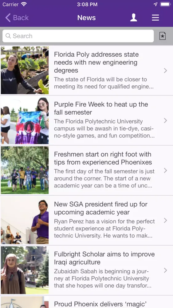 Screenshot di Florida Poly Mobile