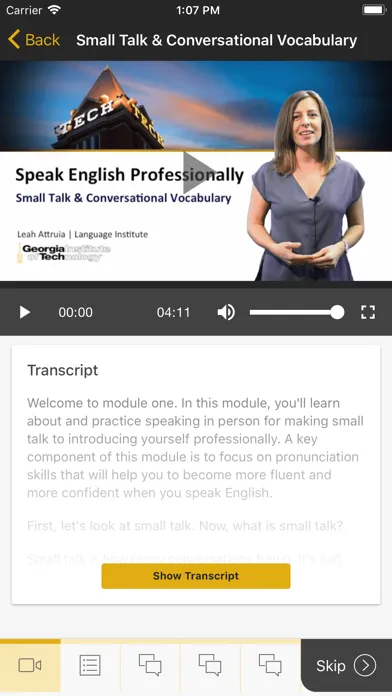 ภาพหน้าจอของ Speak English Professionally