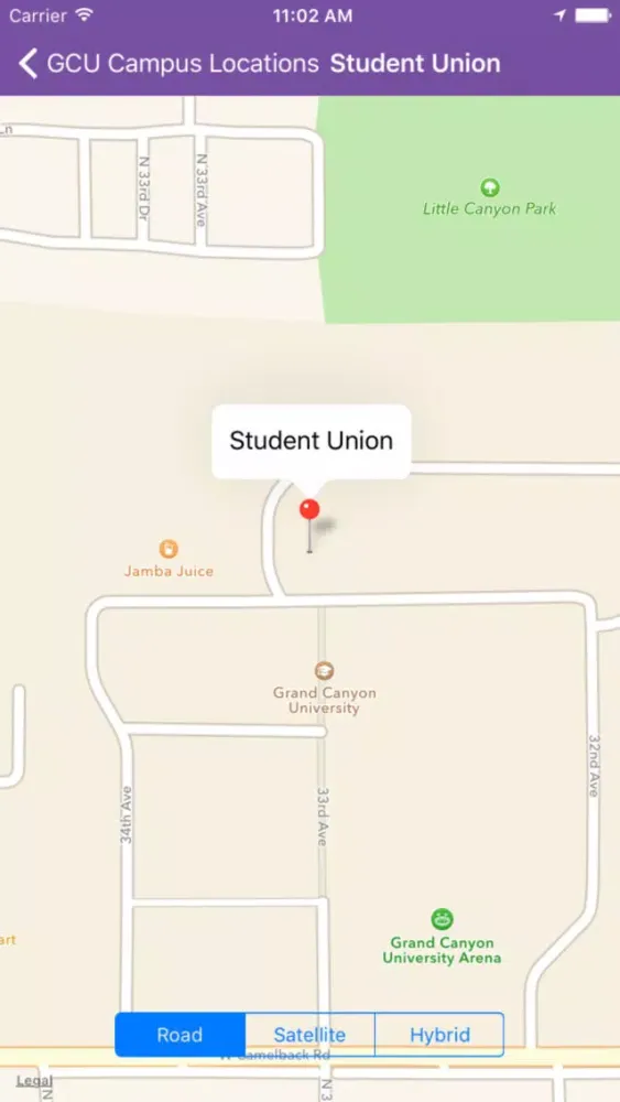 Zrzuty ekranu GCU Maps