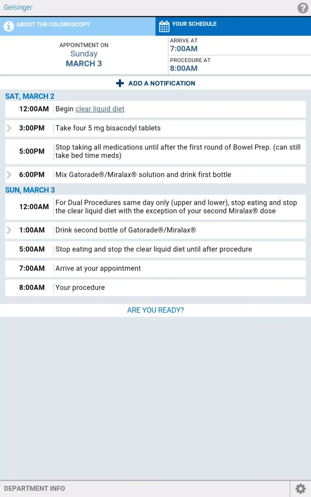 Capturas de tela do Easy Prep: Colonoscopy