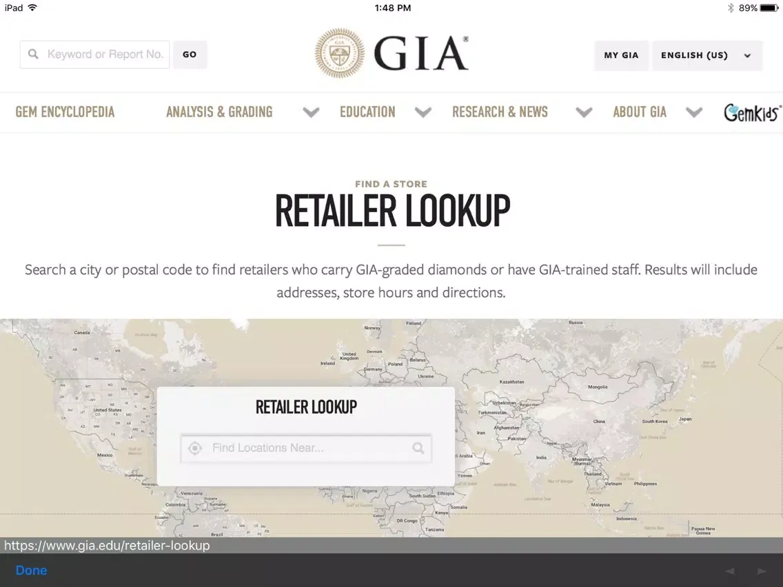 GIA 4Cs for Mobile iPad  Ekran Görüntüleri