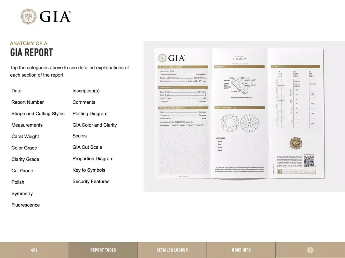 GIA 4Cs for Mobile iPad  Ekran Görüntüleri
