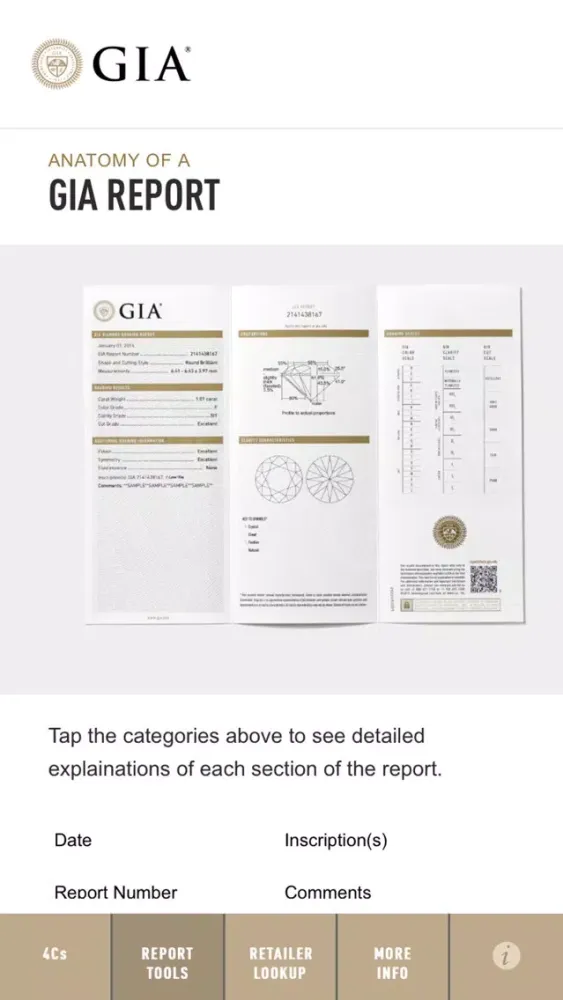 GIA 4Cs for Mobile Ekran Görüntüleri