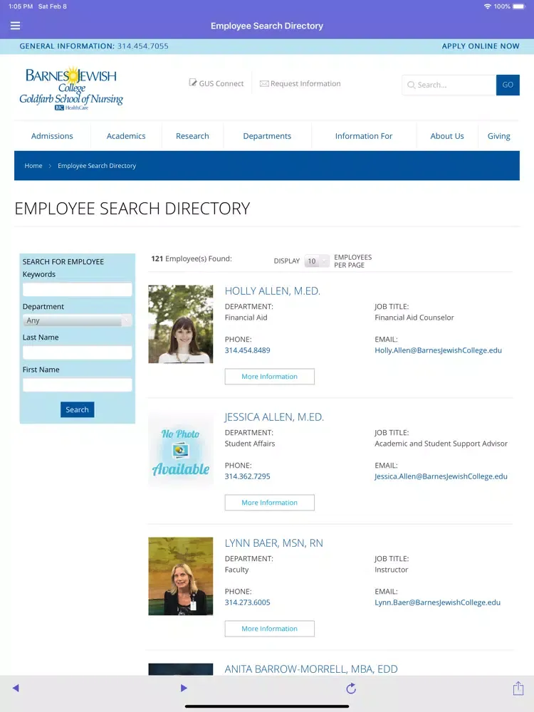Goldfarb School of Nursing iPad  Screenshots