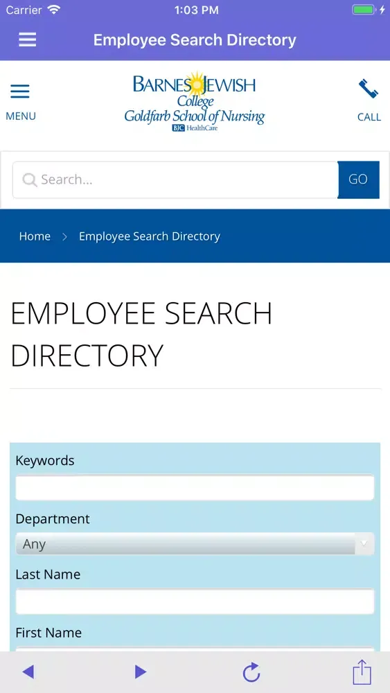 Goldfarb School of Nursing Screenshots