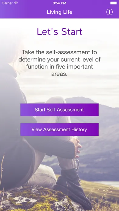 Tangkapan layar Living Life:  Self-assessment