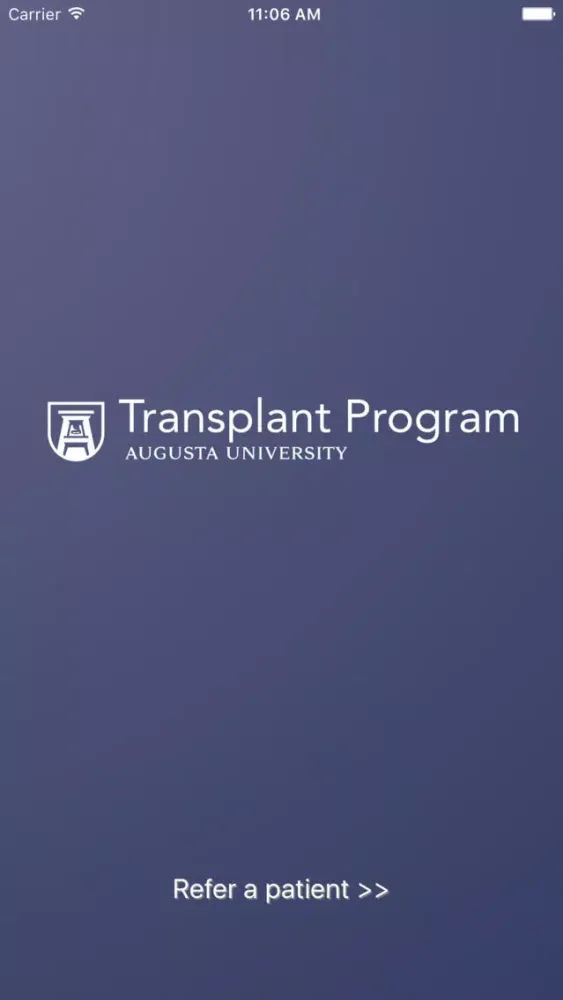 Captures d'écran de AU Health Transplant Referral