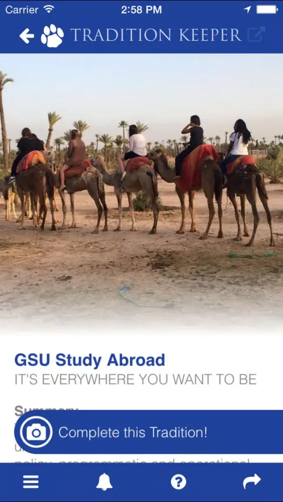 Capturas de tela do GSU Tradition Keeper