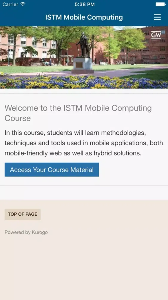 GWSB ISTM Mobile Computing應用截圖