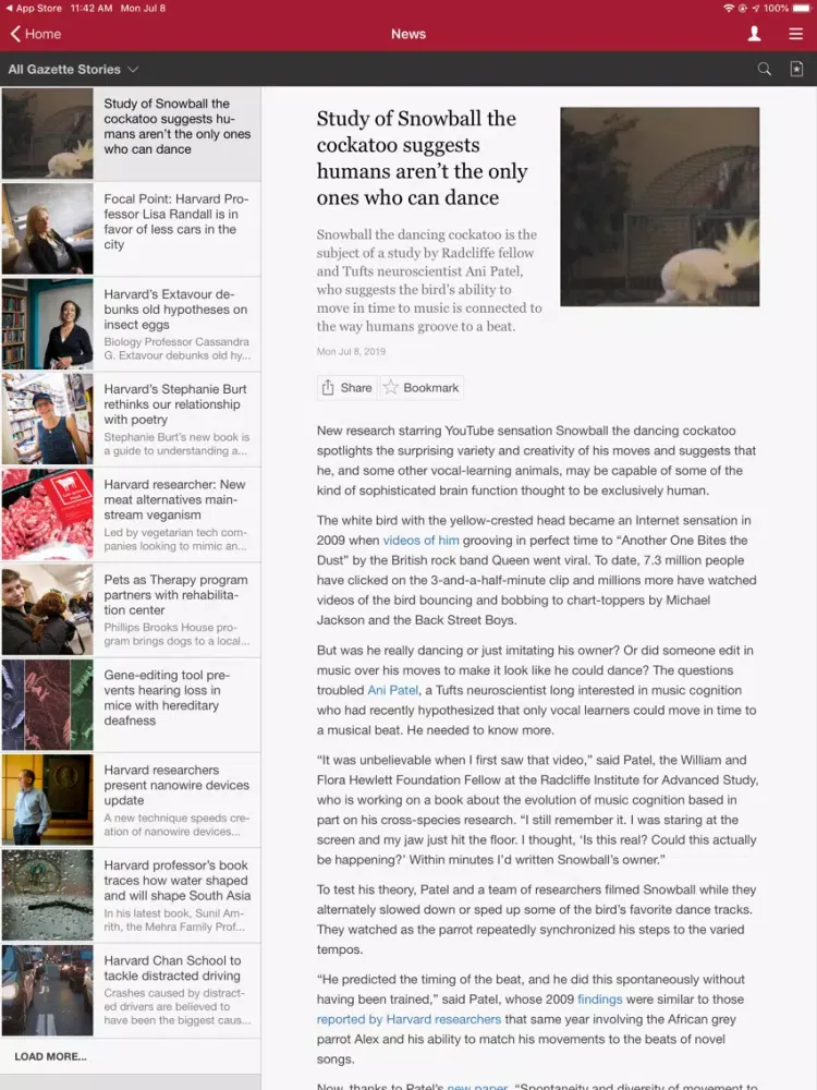 Harvard Mobile iPad  Screenshots