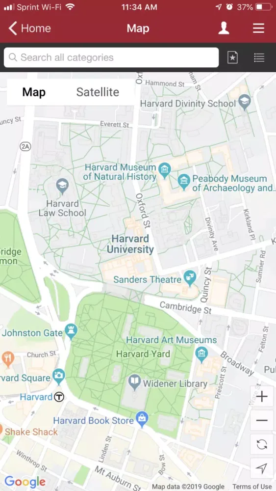 Harvard Mobile Screenshots
