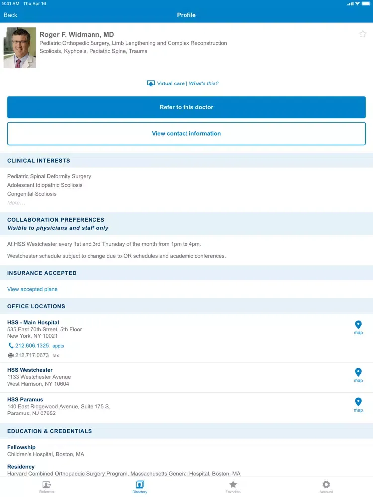 Скриншоты HSS QuickRefer iPad 