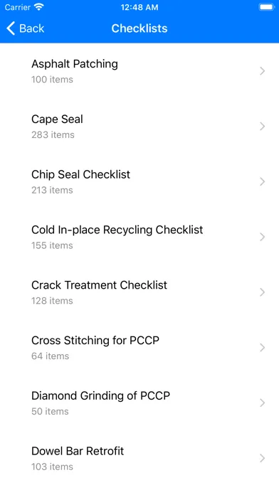 Tangkapan skrin Preservation Checklist