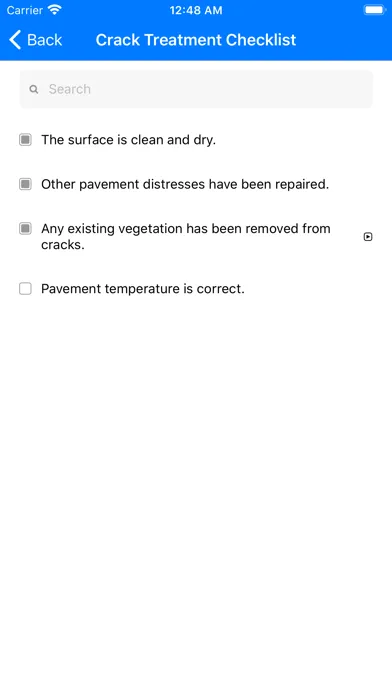Tangkapan skrin Preservation Checklist