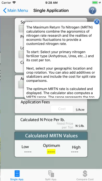 Zrzuty ekranu MRTN Rate Calculator
