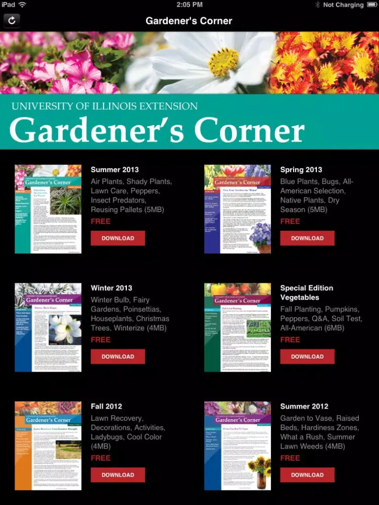 Capturas de pantalla de Gardener's Corner iPad 