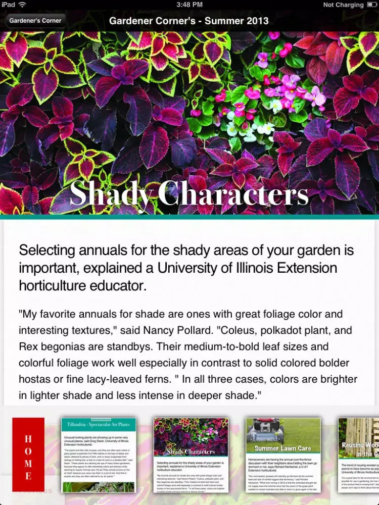 Capturas de pantalla de Gardener's Corner iPad 