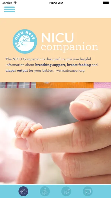 NICU Companion Screenshots
