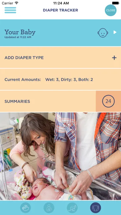 NICU Companion Screenshots