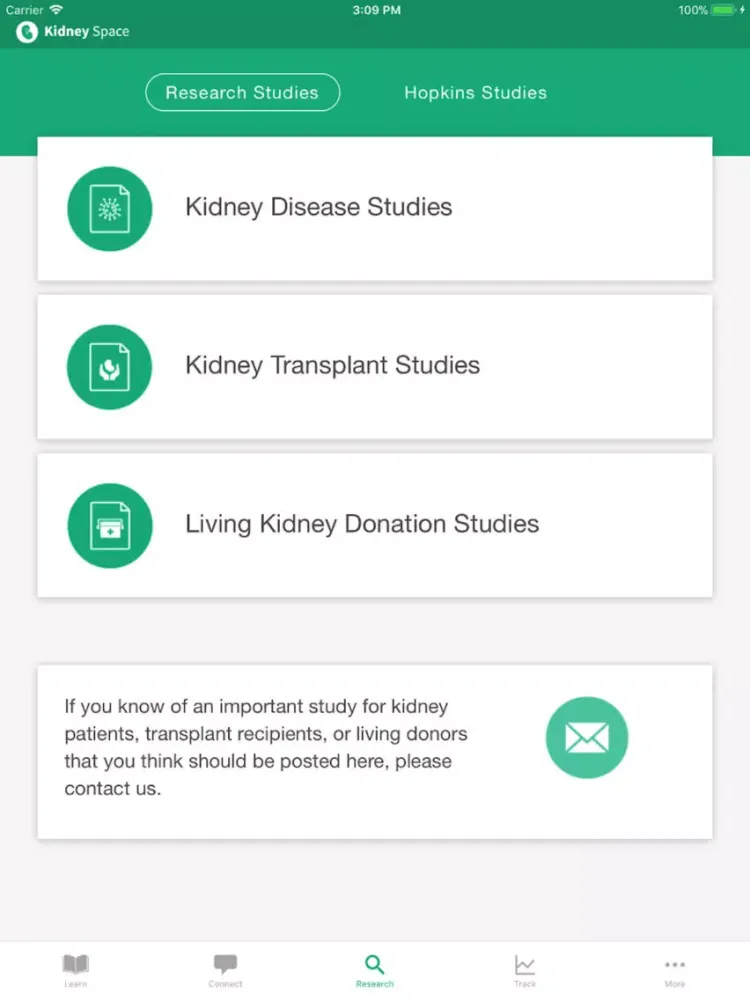 Capturas de tela do KidneySpace iPad 