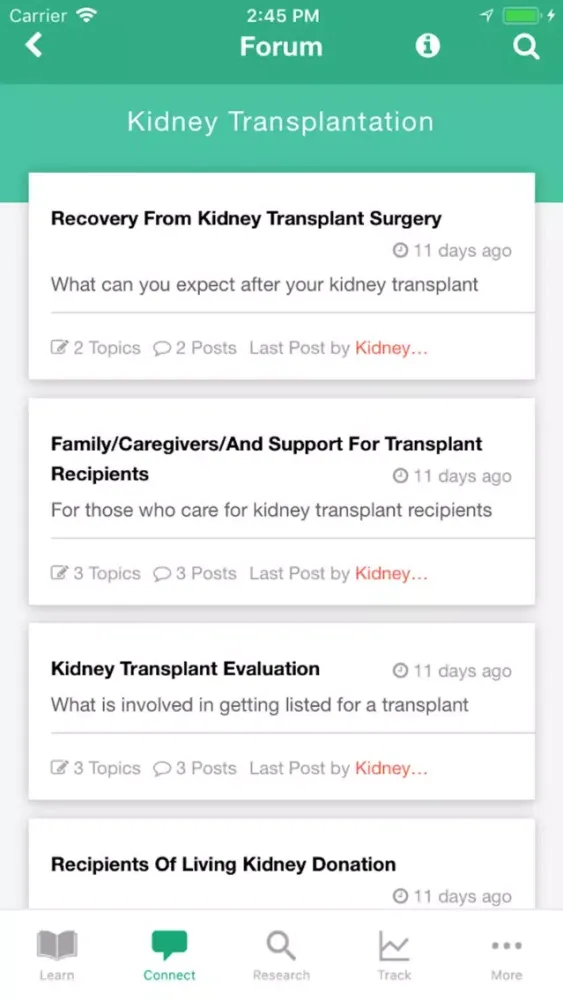 Capturas de tela do KidneySpace