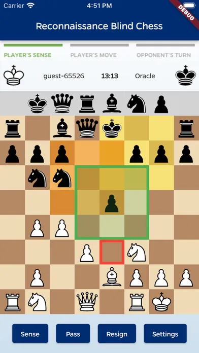 Zrzuty ekranu Reconnaissance Blind Chess