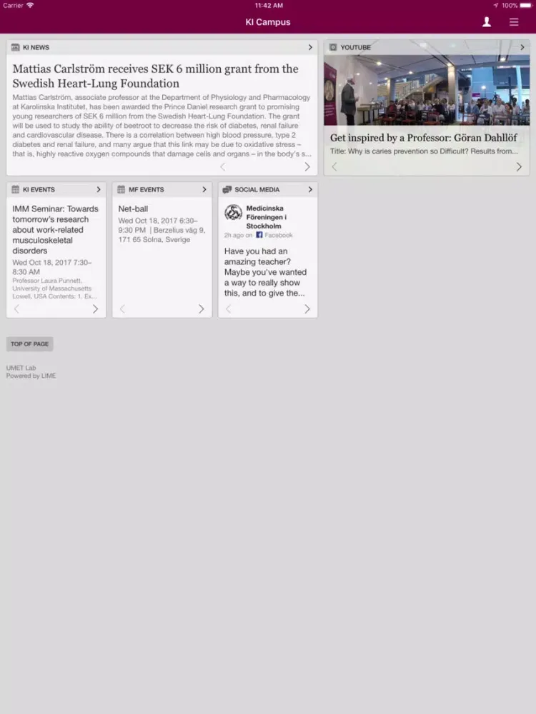 Tangkapan skrin KI Campus iPad 