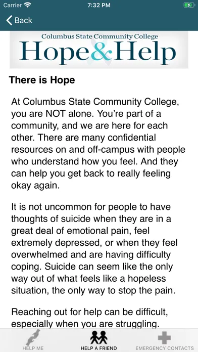 Columbus State Hope & Help Screenshots