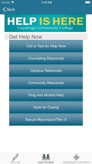Capturas de tela do Tri-C Help Is Here