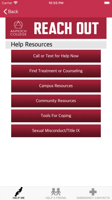 Zrzuty ekranu Antioch College Reach Out