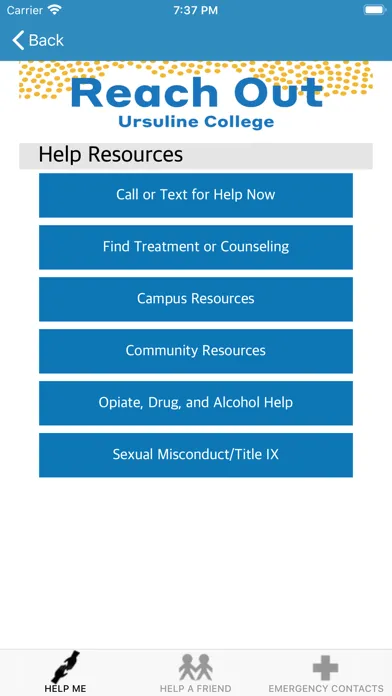 Capturas de pantalla de Ursuline College Reach Out
