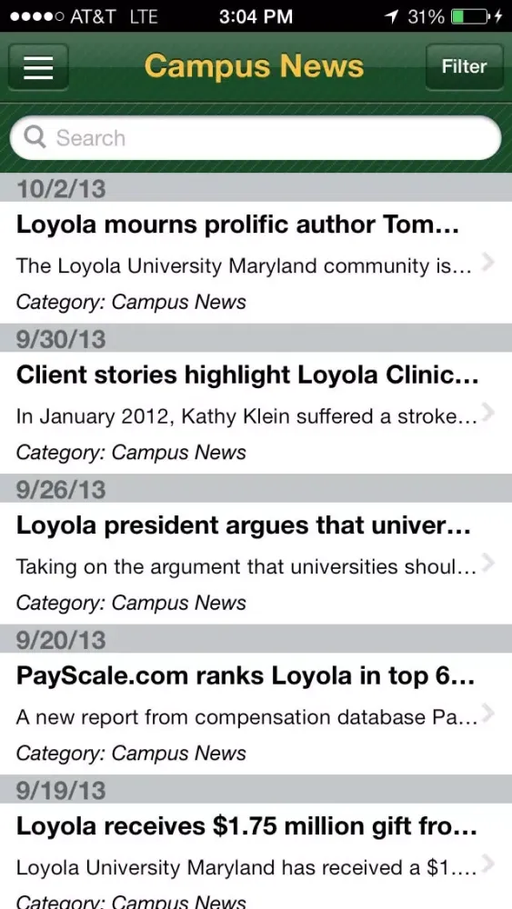 The Loyola App (Maryland) স্ক্রিনশট