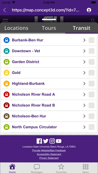 LSU Mobile Screenshots