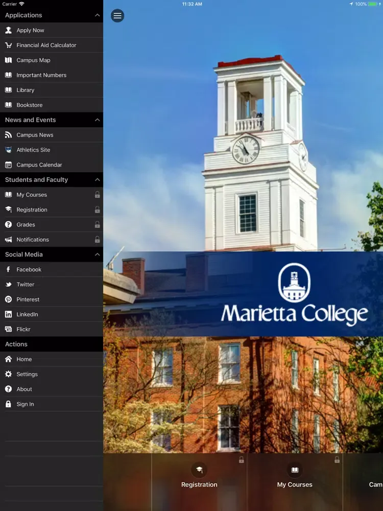 صور Marietta College App iPad 
