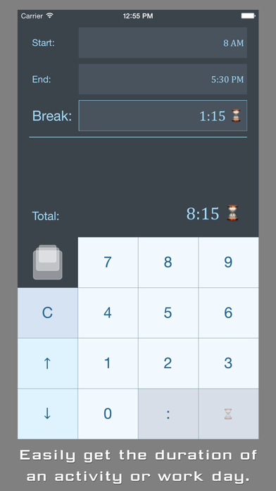 Ảnh chụp màn hình của ChronoCalc