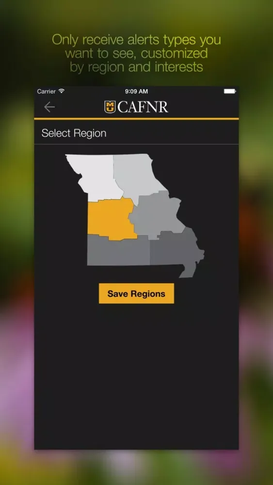 Tangkapan skrin CAFNR