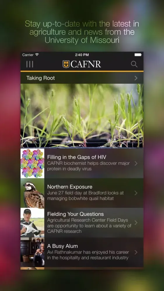 Tangkapan skrin CAFNR