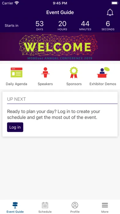 Ảnh chụp màn hình của MOREnet Events