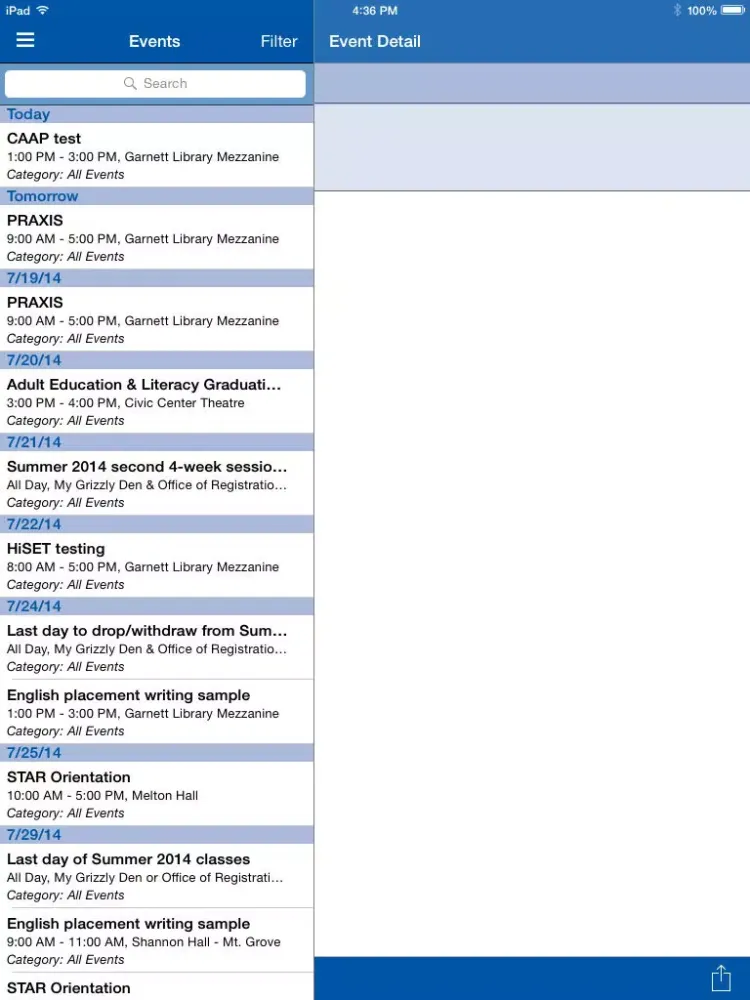 Tangkapan skrin Griz Mobile iPad 