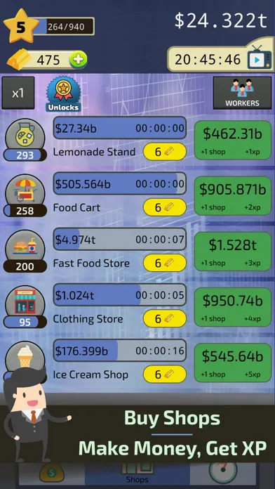 Ảnh chụp màn hình của Clicker Business Tycoon