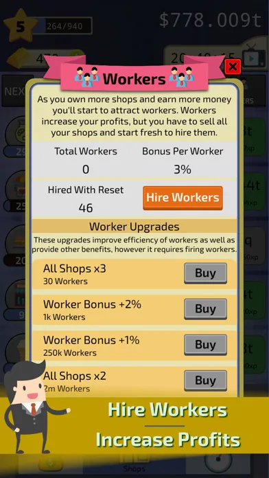 Ảnh chụp màn hình của Clicker Business Tycoon