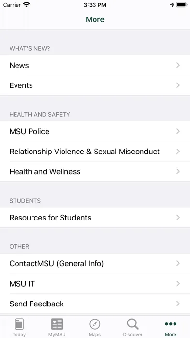 Capturas de pantalla de Michigan State University
