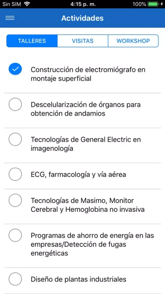 Congresos Unimodelo應用截圖
