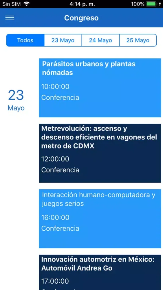 Congresos Unimodelo應用截圖
