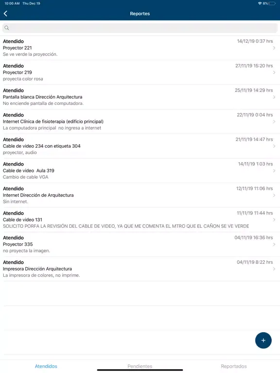 Captures d'écran de ReportesModelo iPad 