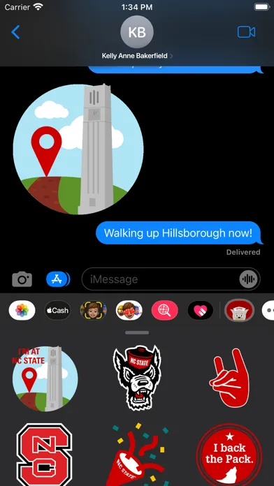 NC State Wolfpack Stickers应用截图