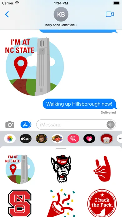 NC State Wolfpack Stickers应用截图