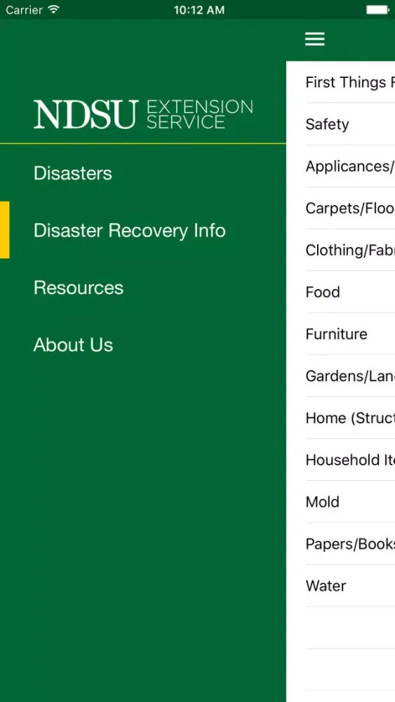 ภาพหน้าจอของ NDSU Disaster Recovery