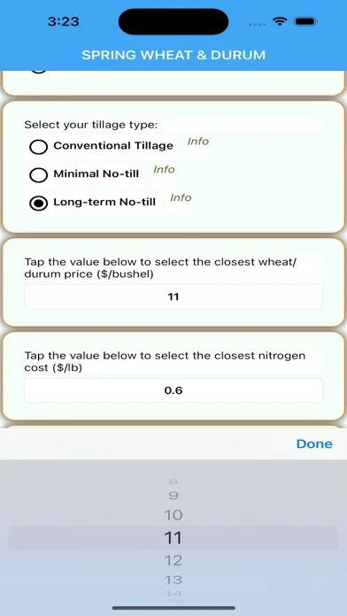 Ảnh chụp màn hình của NDSU Nitrogen Calculator